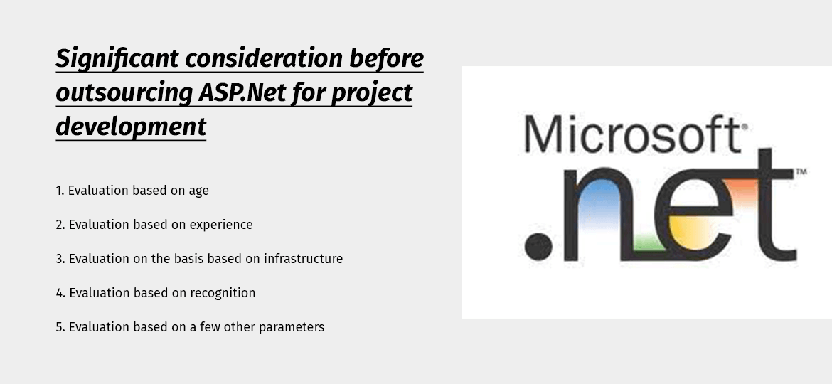 Significant consideration before outsourcing ASP.Net for project development