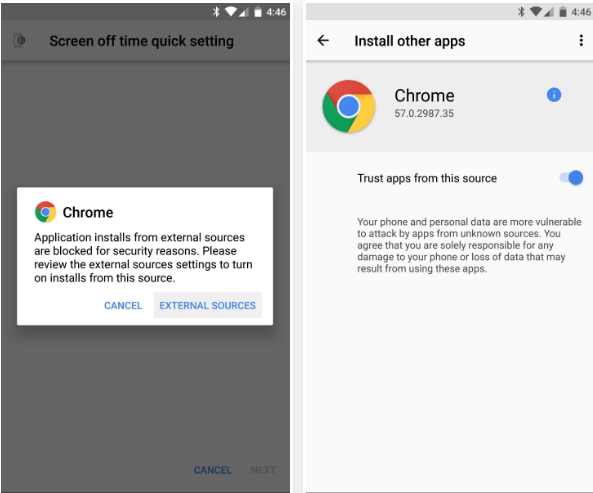 APK from Chrome