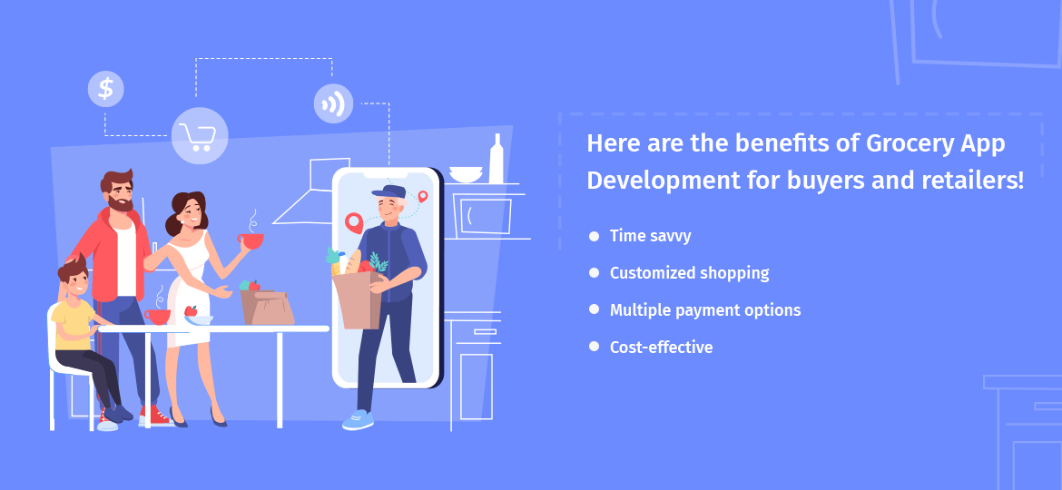 Here are the benefits of Grocery App Development for buyers and retailers!