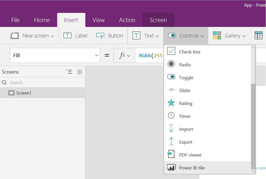 PowerApps with Power BI