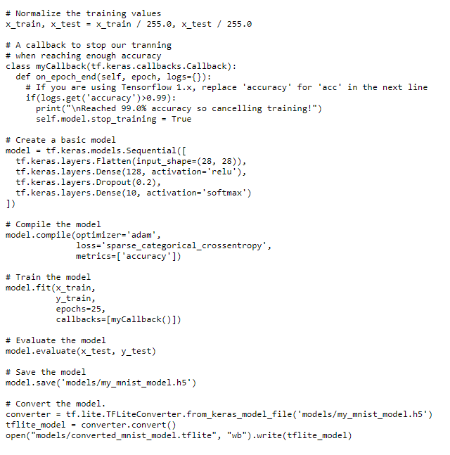 Tensorflow model