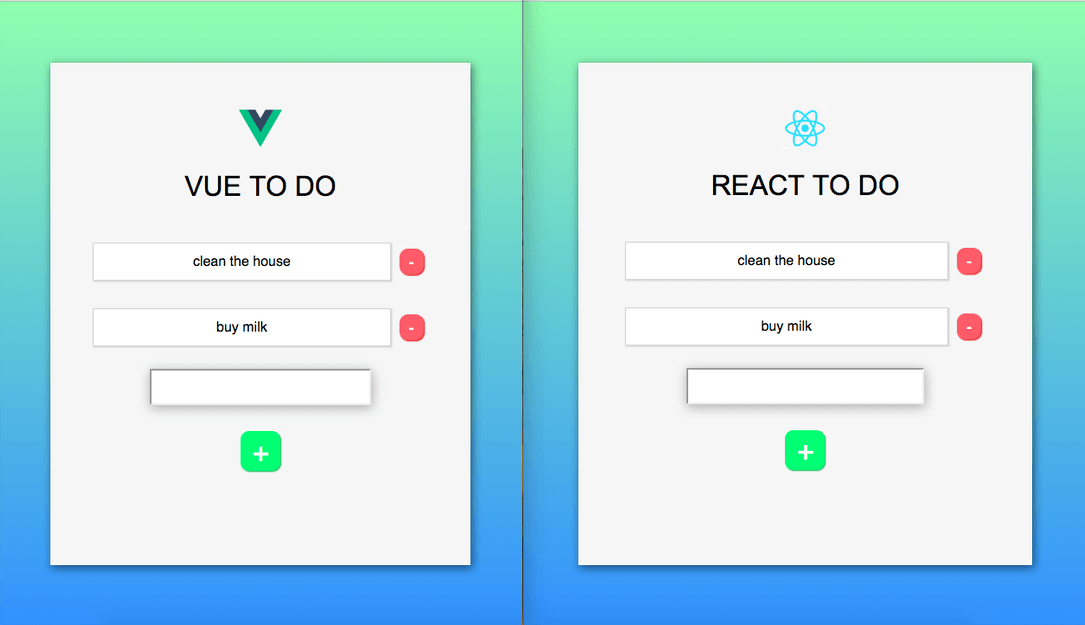 reactjs vs vue js