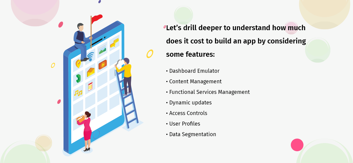 Let’s drill deeper to understand how much does it cost to build an app by considering some features: