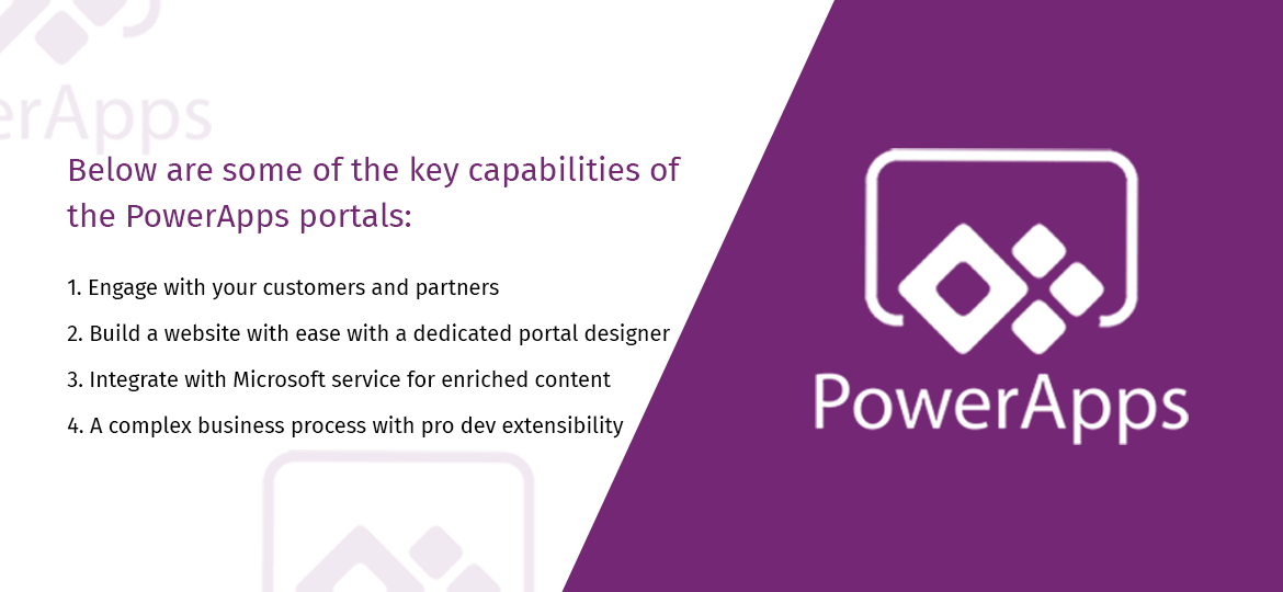 key capabilities of the PowerApps portals