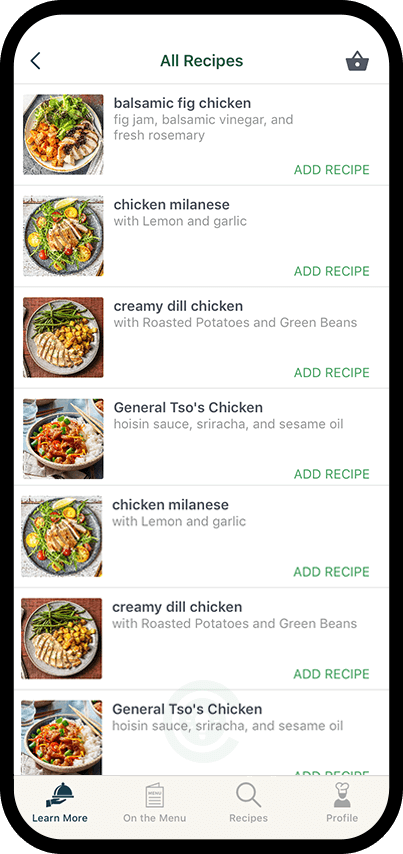 Recipes Screen