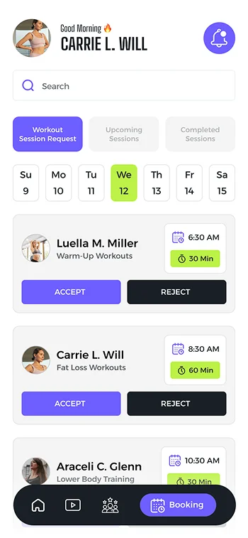 Trainer Apps Screen