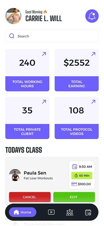 Trainer Apps Screen