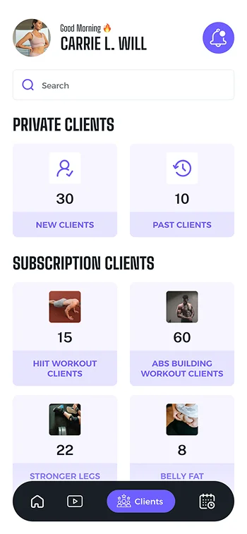 Trainer Apps Screen