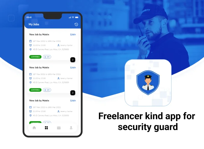 Freelancer app for Security Guards