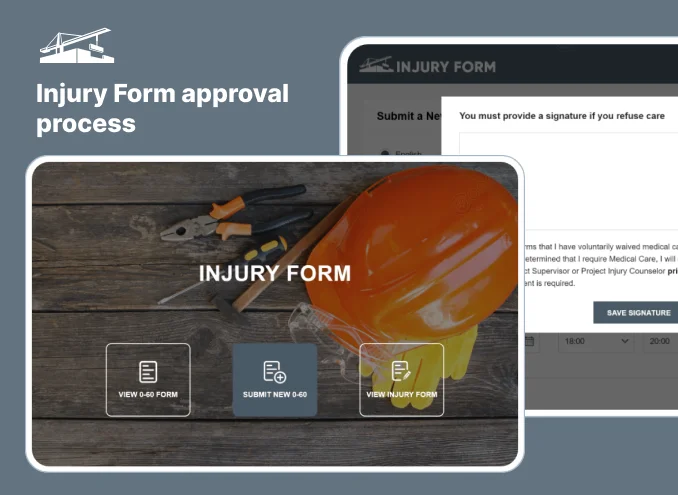 Injury form approval process