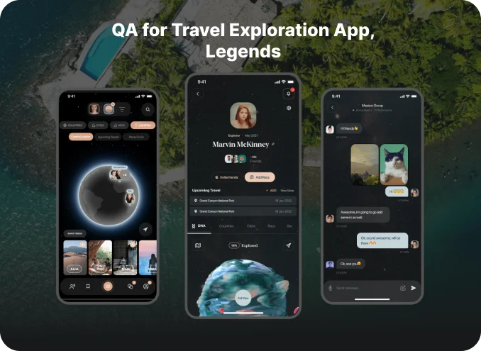 QA for Travel Exploration App, Legends