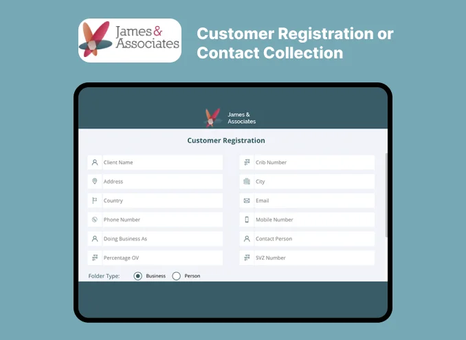 Customer Registration or Contact Collection APP