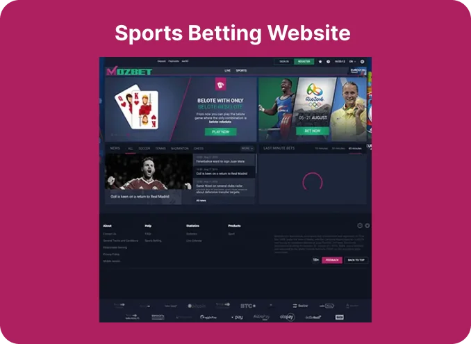 Sports betting website