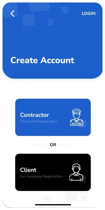 Create Account screen