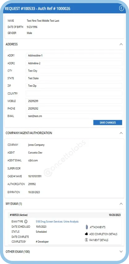 Update the Schedule a request