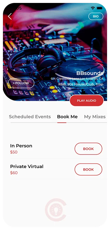 LIVE DJ Concerts App Development